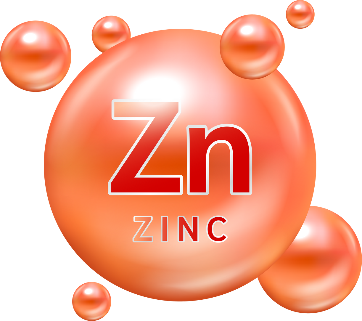 Icon 3D. Minerals Zinc and Vitamin for health. Medical and dietary supplement health care concept.